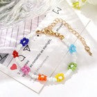 Bohemia Beaded Daisy Charm Bracelet Women Girls Jewellery Gift UK