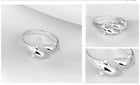 Womens Girls Dolphin Hug Adjustable Ring 925 Sterling Silver Jewellery Gift
