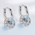 Crystal Huggie Hoop Earrings 925 Sterling Silver Women Girls Jewellery UK