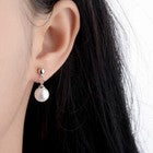 925 Sterling Silver Pearl Drop Stud Earrings Womens Girls Jewellery Gift
