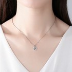 925 Sterling silver Heart Pendant Chain Necklace Stud Earrings Women Jewellery