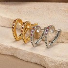 Women Girls Crystal Love Heart Hoop Earrings 18K Gold Plated Jewellery Gift UK