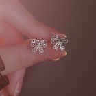 925 Sterling Silver Bow Tie Heart Stud Earrings Jewellery Women Girls Gift UK