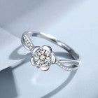 925 Sterling Silver Beautiful Flower Adjustable Ring Women Girls Jewellery Gift