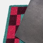 OHS Knock Knock Doormat Checkerboard Non Slip Indoor Outdoor Coir Door Mat Rug