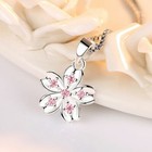 925 Sterling Silver Beautiful Flower Pendant Chain Necklace Womens Jewellery Gif