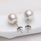Beatutiful Pearl Stud Earrings 925 Sterling Silver Womens Girls Jewellery Gift