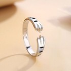925 Sterling Silver Cute Cat Paw Adjustable Ring Women Girls Jewellery Gift UK