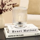 OHS Glass Cordless Lamp LED Battery Operated Decorative Table Night Light