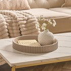 OHS Ribbed Decorative Tray Coffee Table Organiser Countertop Vanity Storage