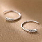 925 Sterling Silver Crystal Round Dangle Earrings Women Girls Jewellery Gift UK