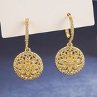 Dream Catcher Crystal Dangle Hoop Earrings 925 Sterling Silver Women Jewellery