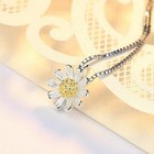 Women Sun Flower Pendant Necklace Stud Earrings Ring 925 Sterling Silver