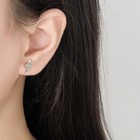 925 Sterling Silver Crystal Fashion Stud Earrings Women Girls Jewellery Gift UK