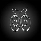 Womens Girls 925 Sterling Silver Round Circle Drop Hook Earrings Jewellery Gift
