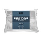 OHS Memory Foam Core Pillow 2 Pack Essentials Soft Hotel Quality Bounce Bedding
