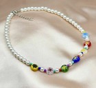 Bohemia Colourful Beaded Pearl Choker Necklace Women Jewellery Gift UK