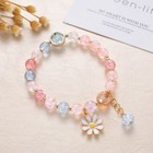 Lovely Daisy Beaded Charm Bracelet Girls Kid Childrens Jewellery Gift