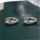 925 Sterling Silver Crystal Snake Hoop Earrings Jewellery Women Girls Gift UK