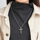 925 Sterling Silver Cross Pendant Necklace Women Men Girls Jewellery Gift UK
