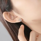 925 Sterling Silver Crystal Heart Swirl Pendant Chain Necklace Stud Earrings UK
