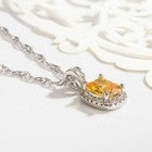 Crystal Square Pendant Chain Necklace 925 Sterling Silver Jewellery Gift UK