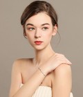 925 Sterling Silver Crystal Stone Linked Charm Bracelet Women Jewellery Gift UK