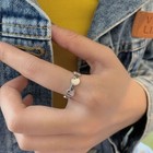 925 Sterling Silver Vintage Fish Shaped Adjustable Ring Women Girls Jewellery