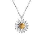 925 Sterling Silver Lovely Flower Pendant Necklace Women Girls Jewellery