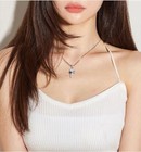 Crystal Clover Pendant Chain Necklace 925 Sterling Silver Jewellery Gift UK