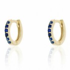925 Sterling Silver Plated Crystal Huggie Hoop Earrings Women Jewellery Gift