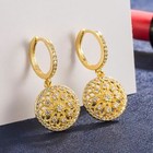 Dream Catcher Crystal Dangle Hoop Earrings 925 Sterling Silver Women Jewellery