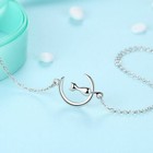 Women Girls Cute Moon Cat Charm Bracelet 925 Sterling Silver Jewellery Gift UK