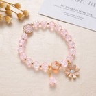 Lovely Daisy Beaded Charm Bracelet Girls Kid Childrens Jewellery Gift