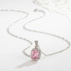 Crystal Square Pendant Chain Necklace 925 Sterling Silver Jewellery Gift UK