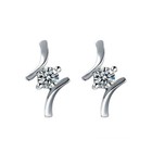 925 Sterling Silver Crystal Fashion Stud Earrings Women Girls Jewellery Gift UK