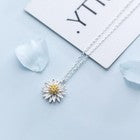 925 Sterling Silver Lovely Flower Pendant Necklace Women Girls Jewellery