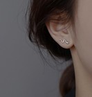 925 Sterling Silver Crystal Snake Shaped Stud Earrings Women Girls Jewellery UK