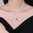 925 Sterling Silver Crystal Love Heart Pendant Necklace Women Jewellery Gift UK