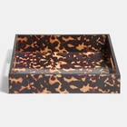 OHS Faux Tortoise Shell Tray Coffee Table Organiser Countertop Storage Serving