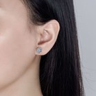 Christmas Crystal Snowflake Stud Earrings 925 Sterling Silver Womens Jewellery