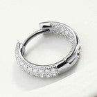 Charm Crystal Huggie Hoop Earrings 925 Sterling Silver Plated Jewellery Gift UK