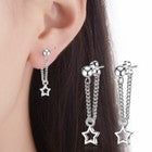 Women Girls 925 Sterling Silver Star Dangle Drop Stud Earrings Jewellery Gift UK