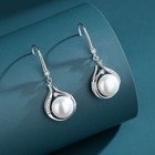 925 Sterling Silver Crystal Pearl Drop Hook Earrings Womens Girls Jewellery Gift