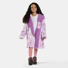 OHS Kids Drying Changing Robe Fun Print Sherpa Lined Water Resistant Long Coat