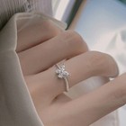 925 Sterling Silver Crystal Butterfly Adjustable Ring Women Girls Jewellery Gift