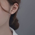 Women Girls Crystal Love Heart Stud Earrings 18K Gold Plt Jewellery Gift UK