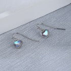 925 Sterling Silver Heart Moonstone Hook Earrings Jewellery Women Girls Gift UK