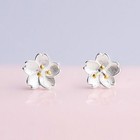 Womens Girls Beautiful Flower Stud Earrings 925 Sterling Silver Jewellery Gift