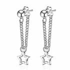 Women Girls 925 Sterling Silver Star Dangle Drop Stud Earrings Jewellery Gift UK